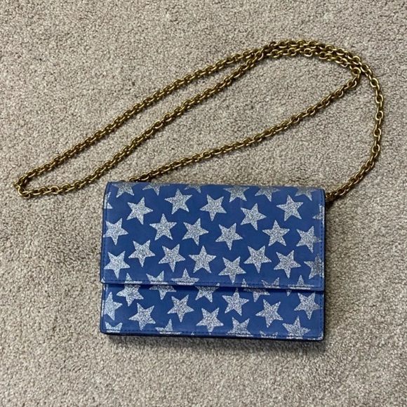 J. Crew Silver Stars Americana Harrison Convertible Clutch - Picture 2 of 6